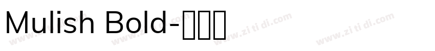 Mulish Bold字体转换